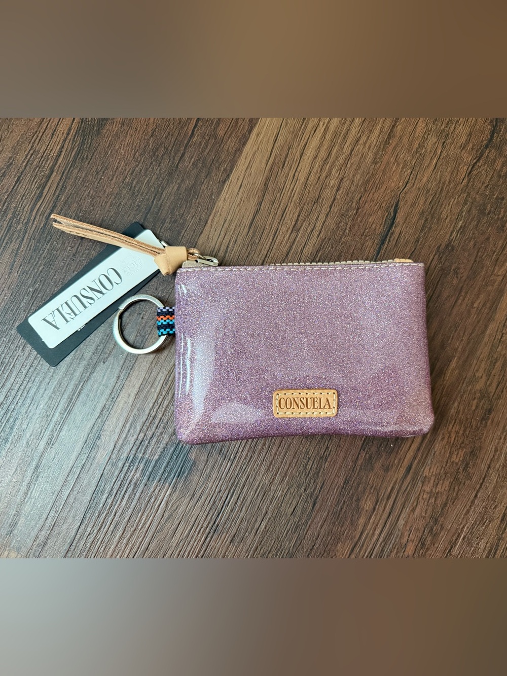 Consuela Glitter Zip Pouch - Lilac Pink